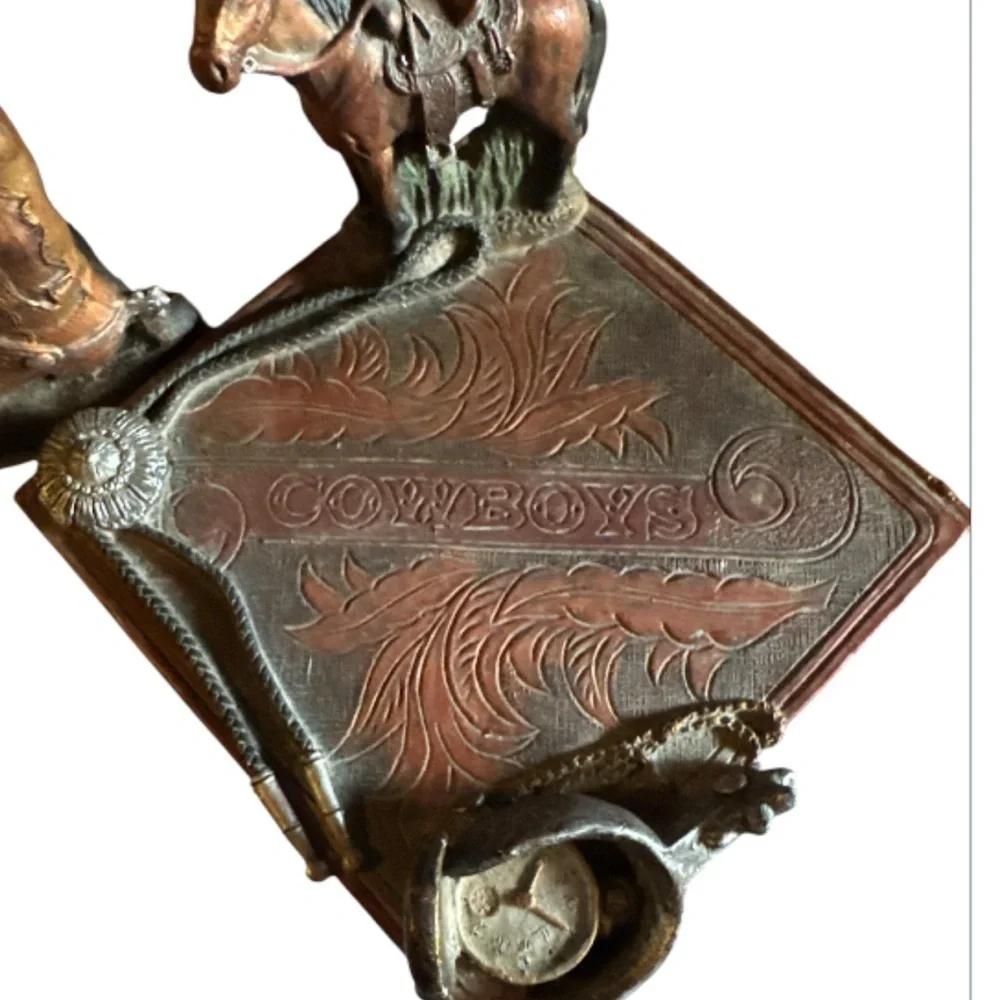 Decorative Western 2 piece Desk Organizer (Resin)